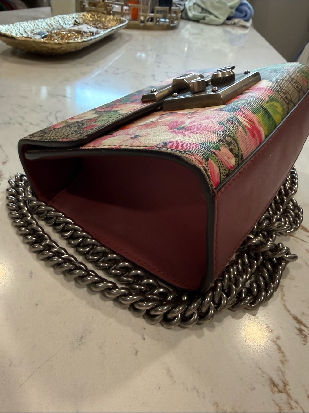 Gucci Floral Blooms GG Supreme Crossbody Shoulder Bag - Picture 2 of 9